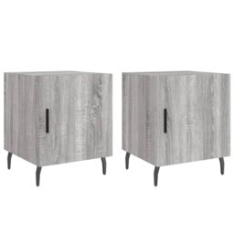 Berkfield Home Bedside Cabinets 2 pcs Grey Sonoma 40x40x50 cm Engineered Wood - Size: 40 x 40 x 50 cm - thumbnail 2