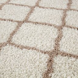 THE RUGS Soft Moroccan Shaggy Rugs & Runners Ivory & Beige Living Room - Size: 140 cm x 200 cm - thumbnail 2
