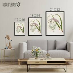 "Artery8 Totorowhiti Turpentine Scrub Flowers Featon Framed Canvas Wall Art in Beige - Size: W12"" x H16""" - thumbnail 4