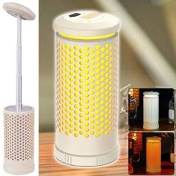 VOGREX Telescopic Camping Light Camping Lantern Outdoor Light Table Lamp in Beige - thumbnail 2