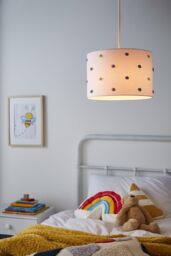 BHS Lighting Glow Pom Pom Easy Fit Light Shade in White - Size: 30 cm diameter x 21 cm high - thumbnail 4