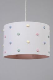 BHS Lighting Glow Pom Pom Easy Fit Light Shade in White - Size: 30 cm diameter x 21 cm high - thumbnail 2