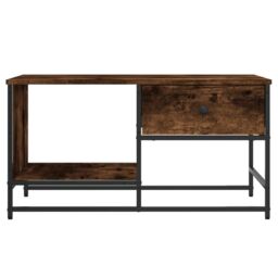 Berkfield Home Coffee Table Smoked Oak 85.5x51x45 cm Engineered Wood in Brown - thumbnail 6