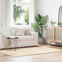 Berkfield Home Shaggy Rug High Pile NAVARRA Cream 130x200 cm Polyester - Size: Medium - thumbnail 1