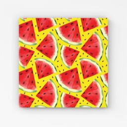 Warren Reed - Designer Watermelon Pattern Canvas in Red - Size: w40 inch x h40 inch - thumbnail 1