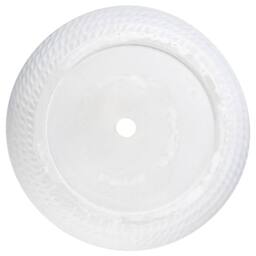Wyld and Coco 39cm Off-White Embossed Fibre Clay Round Plant Pot in White - thumbnail 5