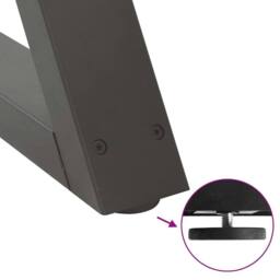 Berkfield Home Dining Table Legs 2 pcs Anthracite 50x(72-73.3) cm Steel in Dark Grey - thumbnail 9