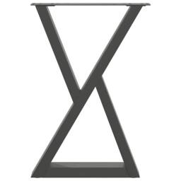 Berkfield Home Dining Table Legs 2 pcs Anthracite 50x(72-73.3) cm Steel in Dark Grey - thumbnail 5