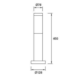 Netlighting Koral 1 Light Outdoor Bollard Light Urban Grey IP55 - thumbnail 2