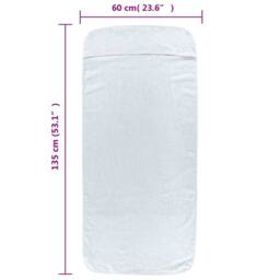 Berkfield Home Soft Beach Towels 2 pcs White 60x135 cm Fabric 400 GSM - thumbnail 8