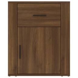 Berkfield Home Classic Bedside Cabinet Brown Oak 50x36x60 cm Engineered Wood - Size: 50 x 36 x 60 cm - thumbnail 6