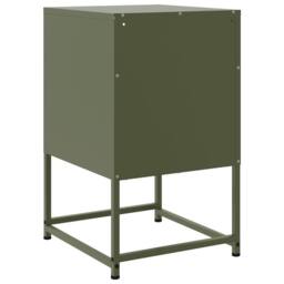 Berkfield Home Durable Bedside Cabinet Olive Green 36x39x60.5 cm Steel - thumbnail 8
