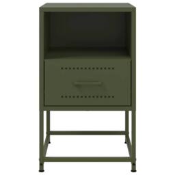 Berkfield Home Durable Bedside Cabinet Olive Green 36x39x60.5 cm Steel - thumbnail 6