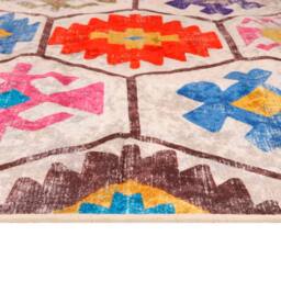 Berkfield Home Rug Washable Multicolour 160x230 cm Anti Slip - Size: 100 cm diameter - thumbnail 6