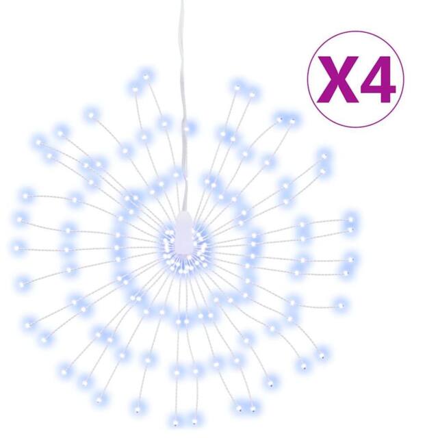 Berkfield Home Christmas Starburst Lights 140 LEDs 4 pcs Cold White 17 cm - image 1