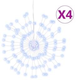 Berkfield Home Christmas Starburst Lights 140 LEDs 4 pcs Cold White 17 cm - thumbnail 1