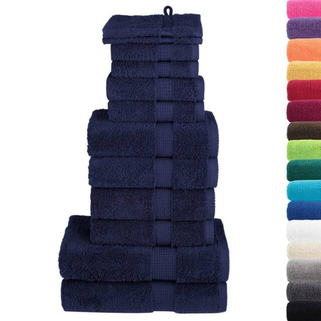 Berkfield Home 12 Piece Premium Towel Set SOLUND Navy Blue 600 gsm - image 1