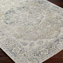 Livabliss Lilian Washable Grey Blue Vintage Traditional Boho Living Dining Rug in Olive - Size: 160 cm x 215 cm - thumbnail 6
