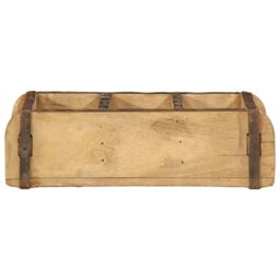 Berkfield Home Trays 4 pcs 30x14x9 cm Solid Wood Reclaimed in Brown - Size: 30 x 14 x 9 cm - thumbnail 5