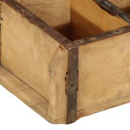 Berkfield Home Trays 4 pcs 30x14x9 cm Solid Wood Reclaimed in Brown - Size: 30 x 14 x 9 cm - thumbnail 9