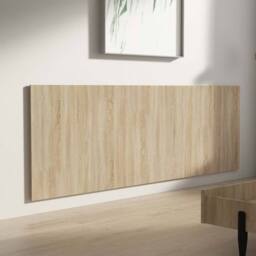Berkfield Home Wall Headboard Sonoma Oak 240x1.5x80 cm Engineered Wood in Light Oak - thumbnail 4