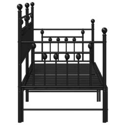 Berkfield Home Daybed Frame with Trundle Black 80x200 cm Steel - thumbnail 6