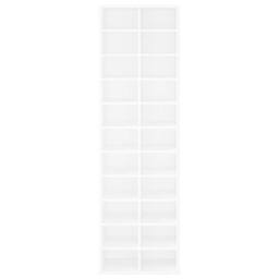 Berkfield Home Shoe Cabinet White 54x34x183 cm Engineered Wood - Size: 54 x 34 x 183 cm - thumbnail 4