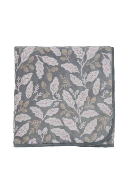 Helena Springfield 'Acorns' Fleece Throw in Charcoal - Size: 140 cm x 180 cm - image 1