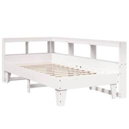 Berkfield Home Bookcase Bed without Mattress White 75x190cm Solid Wood Pine - Size: 75x190 cm - thumbnail 3