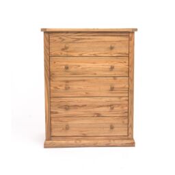 Cabinet Bits Salerno 5 Drawer Chest of Drawers Wood Knob in Natural - thumbnail 1