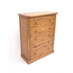 Cabinet Bits Salerno 5 Drawer Chest of Drawers Wood Knob in Natural - thumbnail 3