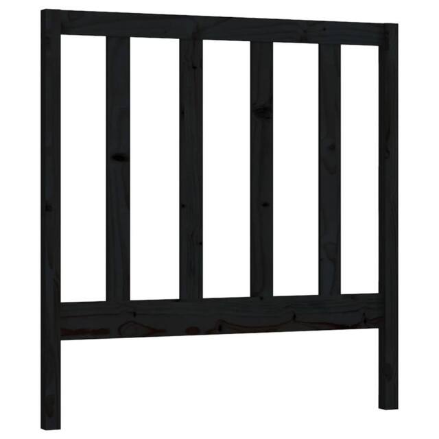 Berkfield Home Bed Headboard Black 96x4x100 cm Solid Wood Pine - Size: 96 x 4 x 100 cm - image 1