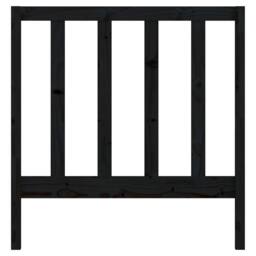Berkfield Home Bed Headboard Black 96x4x100 cm Solid Wood Pine - Size: 96 x 4 x 100 cm - thumbnail 4