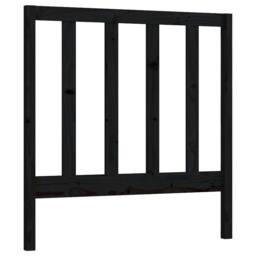 Berkfield Home Bed Headboard Black 96x4x100 cm Solid Wood Pine - Size: 96 x 4 x 100 cm - thumbnail 1
