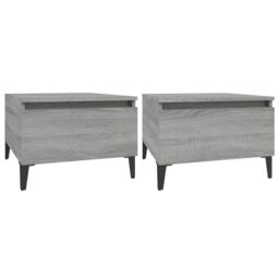 Berkfield Home Side Tables 2 pcs Grey Sonoma 50x46x35 cm Engineered Wood - Size: 50 x 46 x 35 cm - thumbnail 2
