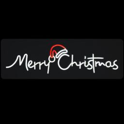 Christow Merry Christmas Neon Sign Light Indoor LED Xmas Decoration Mains Operated 76cm - thumbnail 2