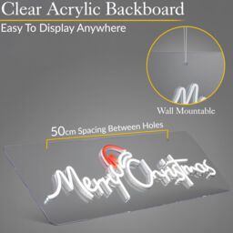 Christow Merry Christmas Neon Sign Light Indoor LED Xmas Decoration Mains Operated 76cm - thumbnail 4