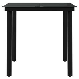 Berkfield Home 3 Piece Outdoor Dining Set Brown & Black - thumbnail 6
