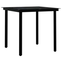 Berkfield Home 3 Piece Outdoor Dining Set Brown & Black - thumbnail 5