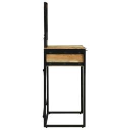 Berkfield Home Elegant Dressing Table with Mirror 100x40x120 cm Solid Wood Acacia in Brown - Size: 100 x 40 x 120 cm - thumbnail 7