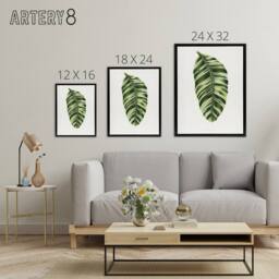 "Artery8 AF Lydon Benjamin Fawcett Musa Paradisiaca Vittata Framed Canvas Art in White - Size: W12"" x H16""" - thumbnail 4