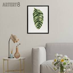 "Artery8 AF Lydon Benjamin Fawcett Musa Paradisiaca Vittata Framed Canvas Art in White - Size: W12"" x H16""" - thumbnail 3