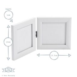"Nicola Spring Folding 2 Photo Frames - 4 x 4"" - Pack of 2 in White" - thumbnail 3