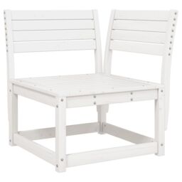 Berkfield Home Garden Sofa Corner with Cushions White 73x73x78 cm Solid Wood Pine - Size: 73 x 73 x 78 cm - thumbnail 4