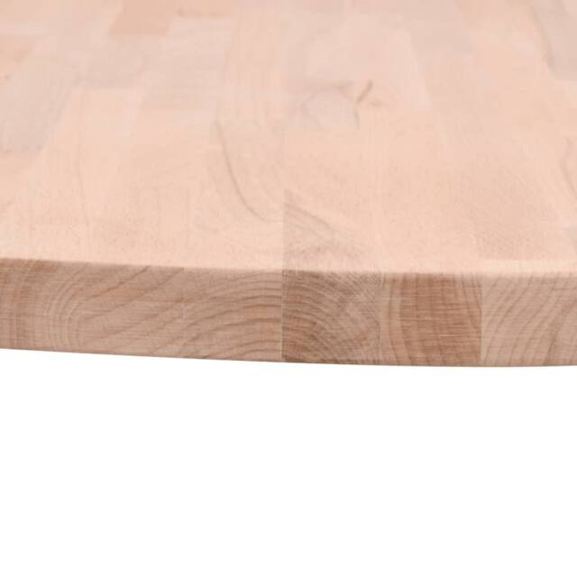 Berkfield Home Table Top Ø40x1.5 cm Round Solid Wood Beech in Natural - Size: 40x1.5 cm - image 1