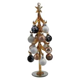 VFM e-Store Christmas Glass Bauble Tree Decoration 36cm x 12cm Gold X 1 - Size: 36 cm x 12 cm - thumbnail 1