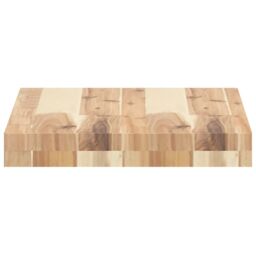 Berkfield Home Floating Shelf 60x30x4 cm Untreated Solid Wood Acacia in Brown - Size: 60 x 30 x 4 cm - thumbnail 5