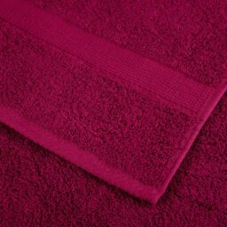 Berkfield Home Premium Towels SOLUND 10pcs Bordeaux 100x200cm 600gsm in Red - thumbnail 6