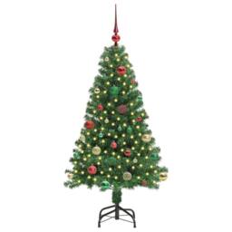 Berkfield Home Artificial Christmas Tree with 150 LEDs with Stand Green 150 cm - thumbnail 3