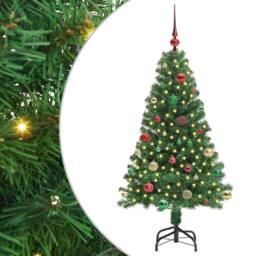 Berkfield Home Artificial Christmas Tree with 150 LEDs with Stand Green 150 cm - thumbnail 2